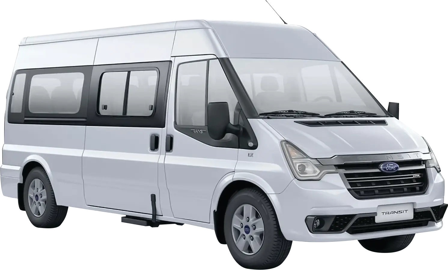 Xe Ford Transit 16 chỗ màu bạc